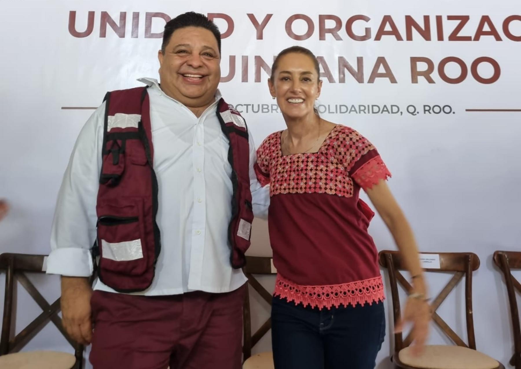 Claudia Sheinbaum en Playa del Carmen