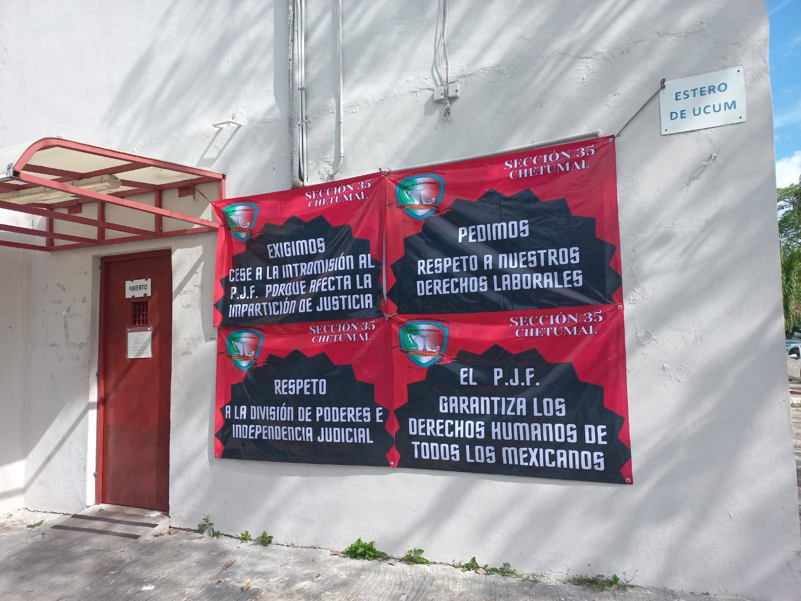 Trabajadores del Poder Judicial en Chetumal se suman a movilización nacional