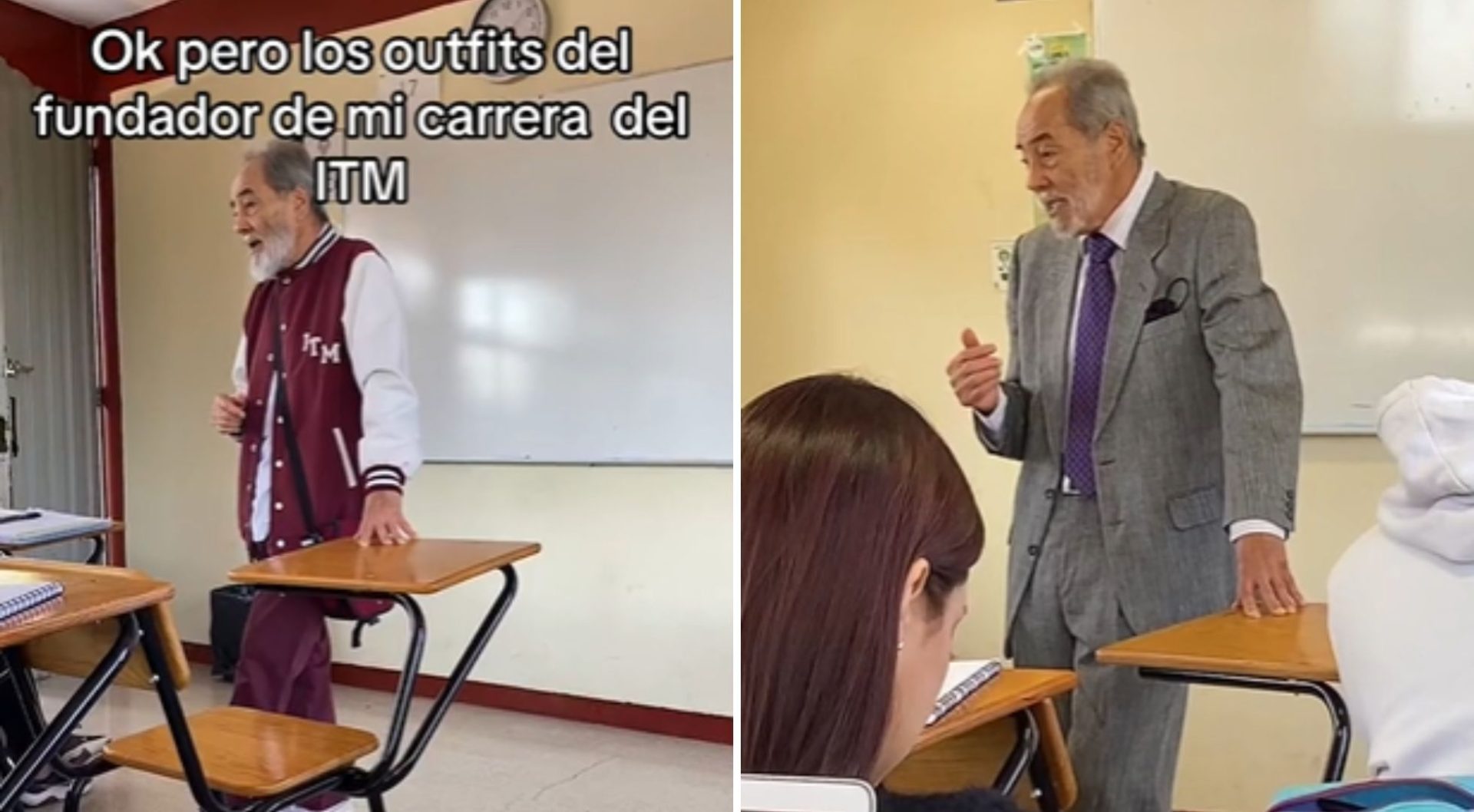 VIDEO: Profesor de la tercera edad causa sensación por sus "outfits" para dar clases