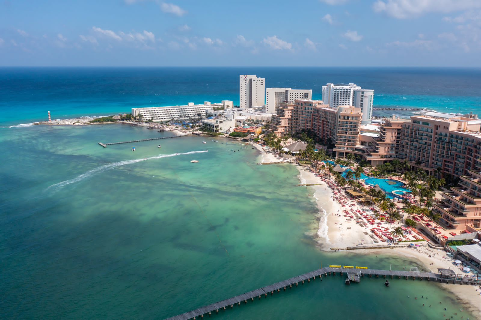 Vista aerea de Cancún