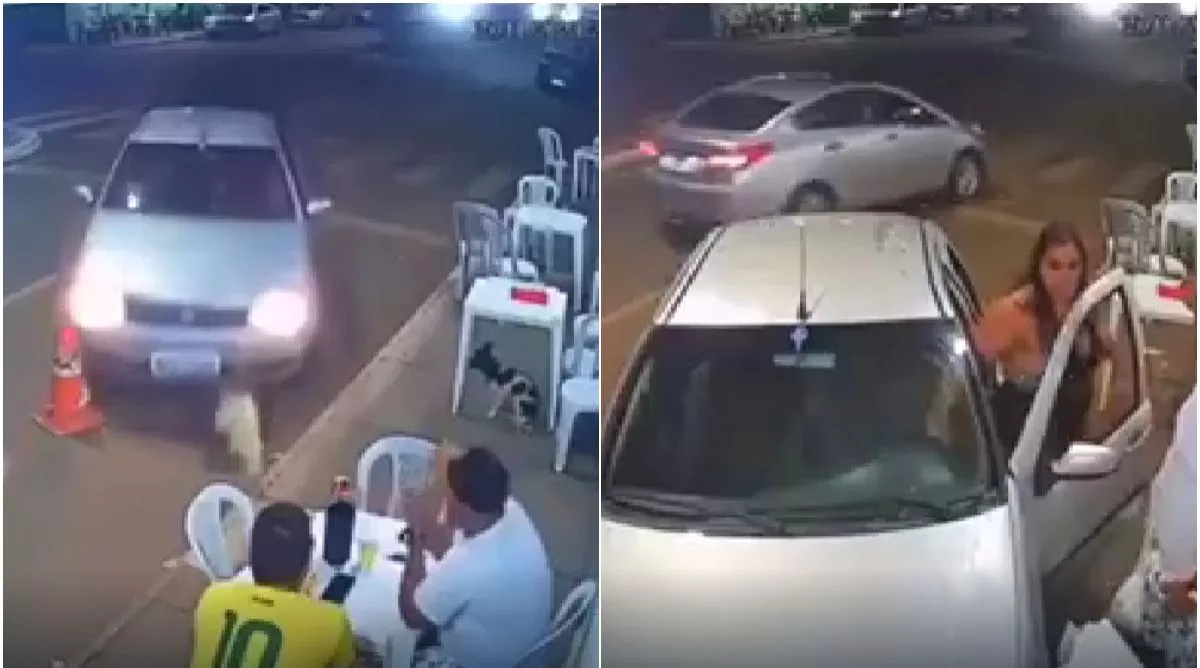 VIDEO: Mujer atropella a su pareja porque se fue a beber una cerveza con su amigo