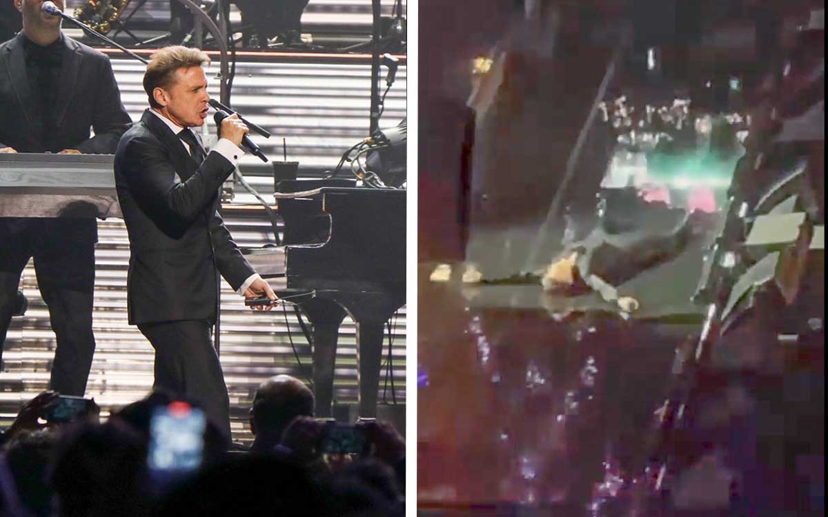 VIDEO: Luis Miguel se resbala y sufre caída durante concierto en CDMX