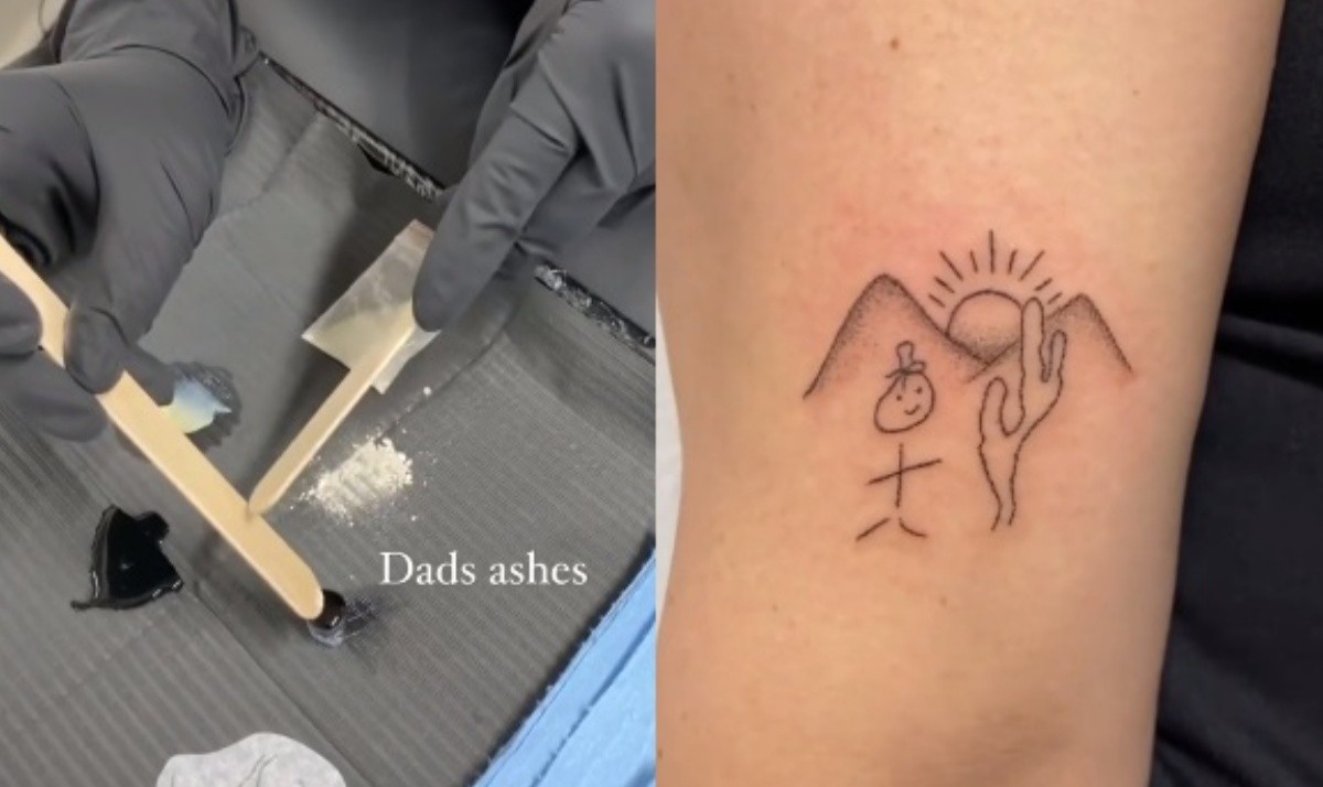 Surge nueva tendencia: Tatuarse con las cenizas de los seres queridos fallecidos