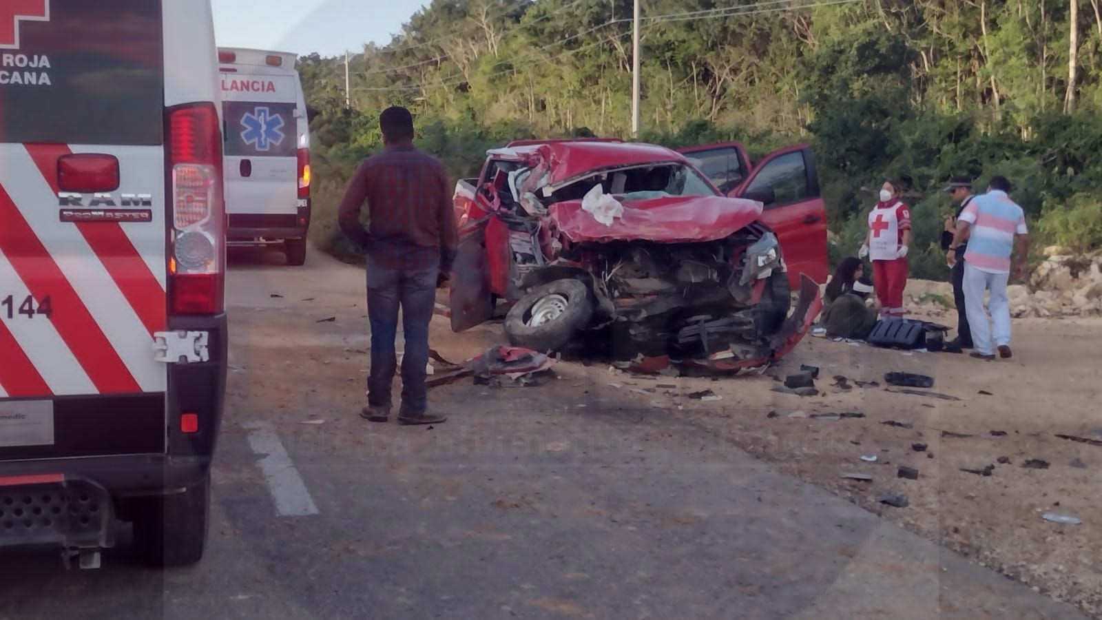 Accidente deja un muerto y 3 lesionados en tramo Felipe Carrillo Puerto