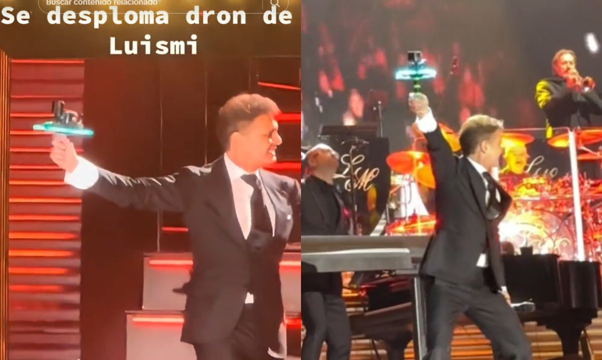 VIDEO: Luis Miguel sufre percance con dron en concierto de Puebla