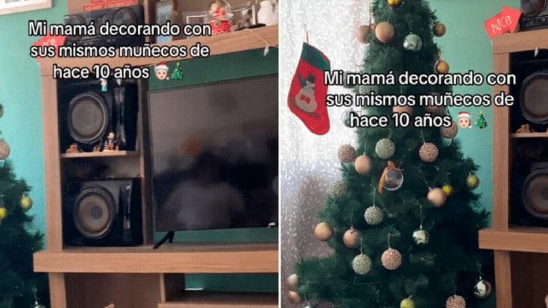 VIDEO: Mujer sorprende en TikTok por decorar su casa de Navidad con muñeco de nieve "sin cabeza"