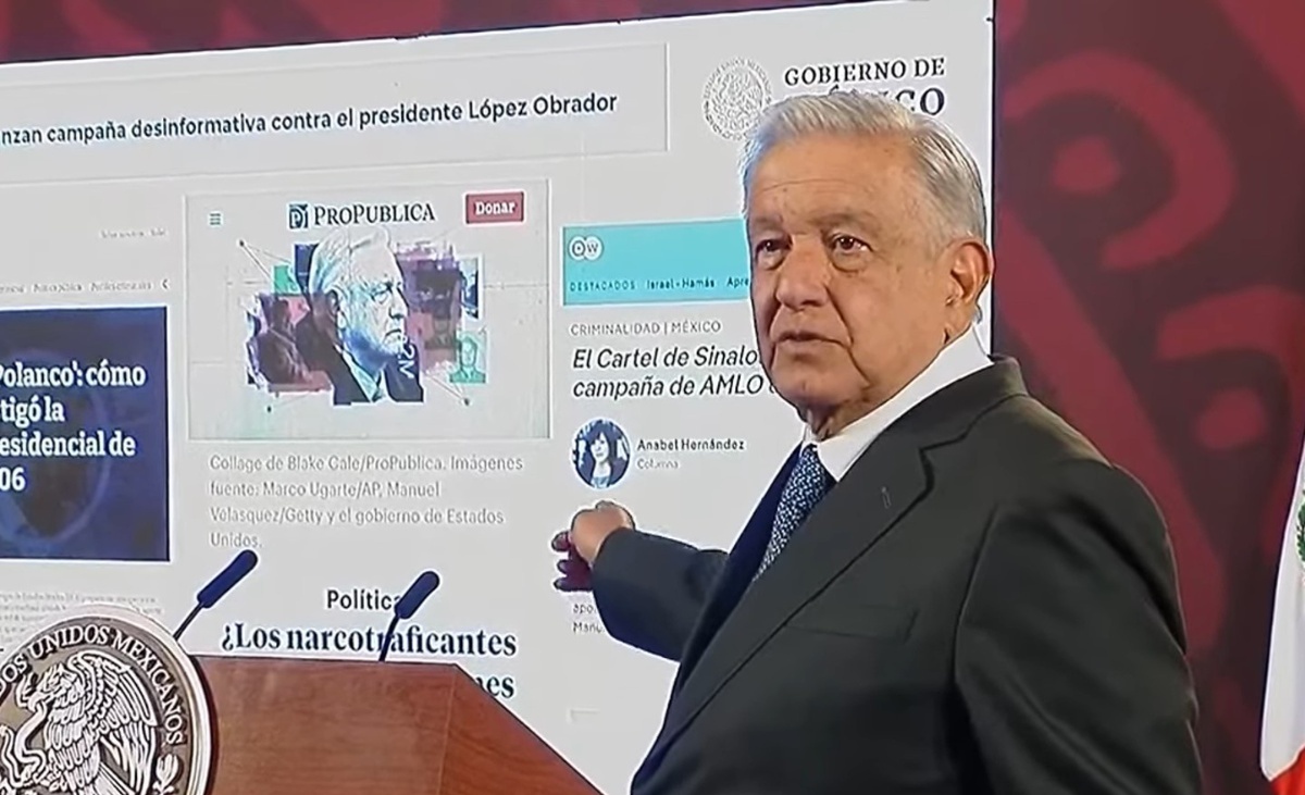 AMLO se defiende de acusación de campaña financiada por el narco