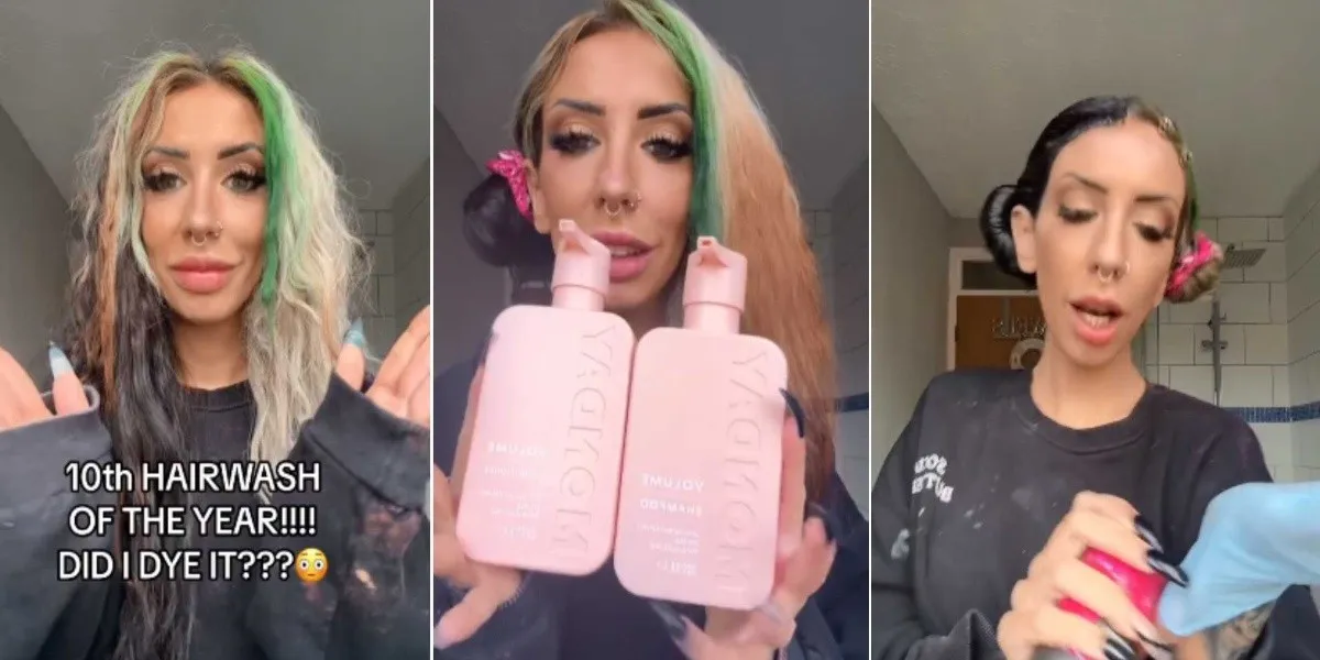 Mujer revela que se lava el cabello 10 veces al año por la tendencia 'Nopoo'