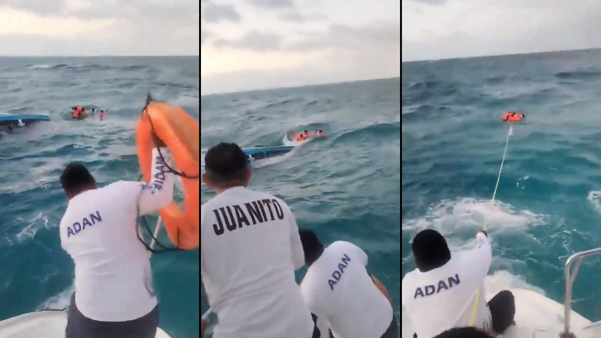 VIDEO: Captan últimos momentos de la embarcación que se hundió en Isla Mujeres