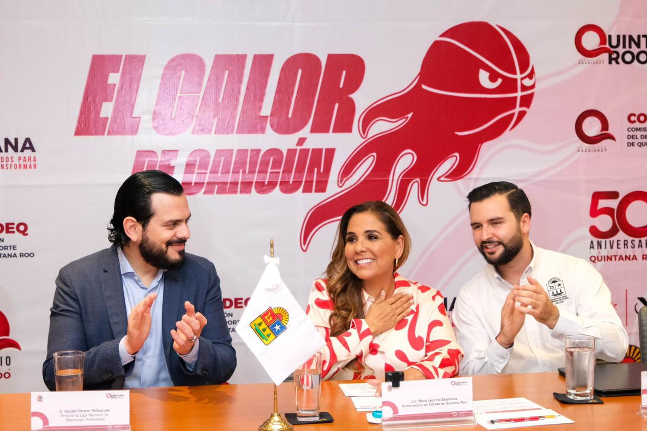 Presenta Mara Lezama “El Calor de Cancún”, nuevo equipo de básquetbol profesional de Quintana Roo