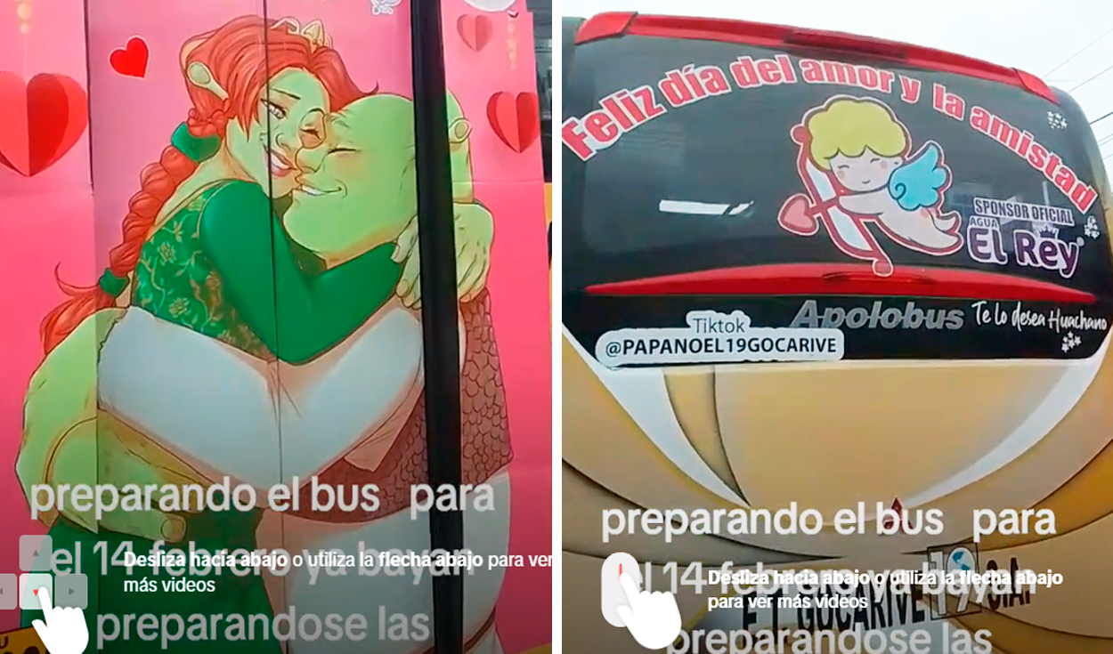 Conductor sorprende a pasajeros al decorar bus con corazones por San Valentín