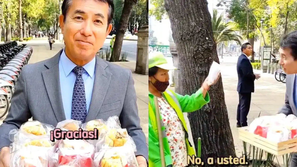 VIDEO: Embajador de Japón en México sale a repartir tortas de tamal por el Día de la Candelaria