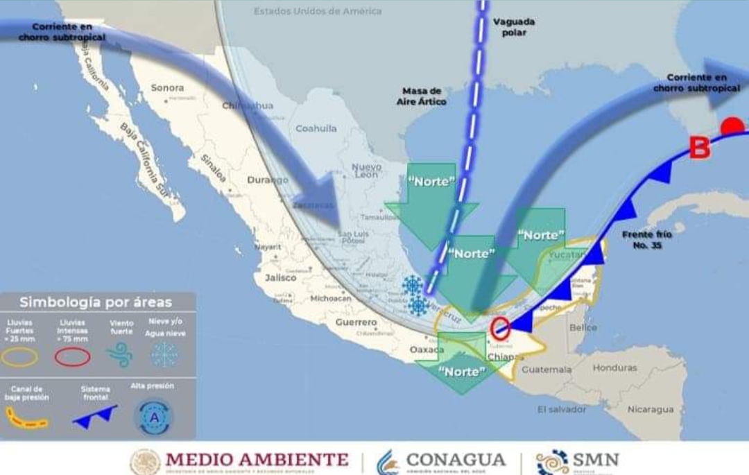 Quintana Roo se prepara para el impacto del Frente Frío 35