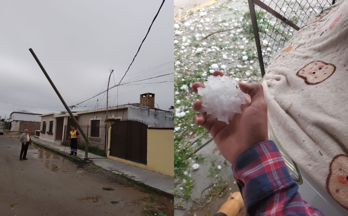 'Mega' granizo le fractura el cráneo a niña en Sabinas, Coahuila