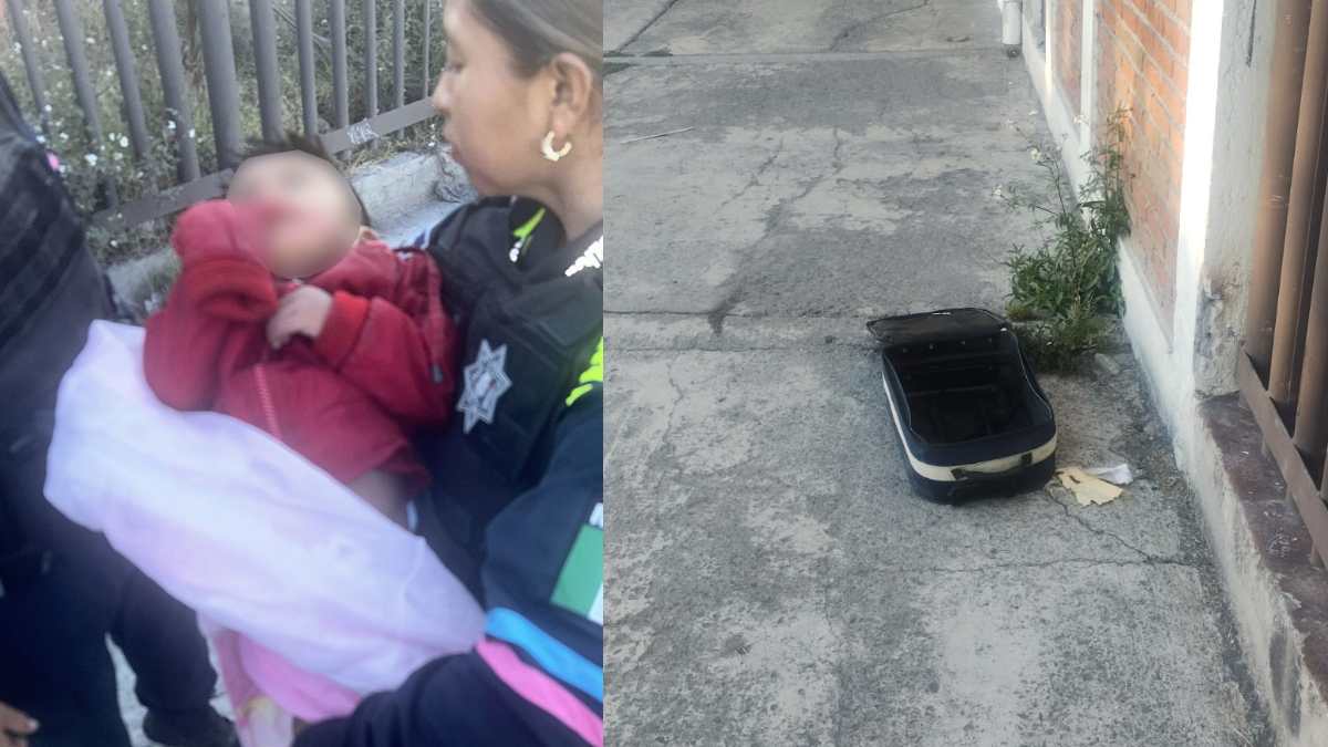 Abandonan a bebé en una maleta en Puebla