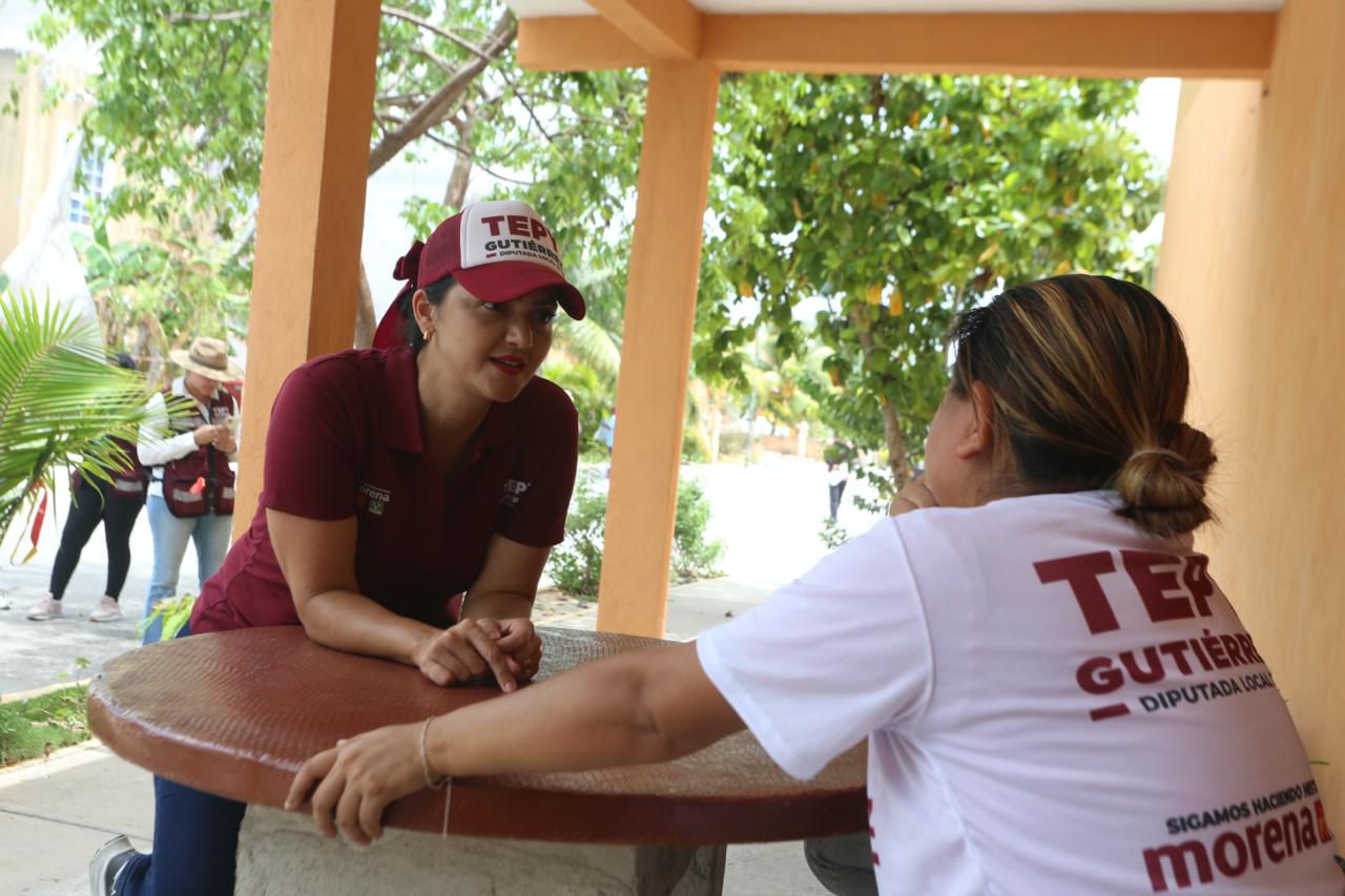 Tepy Gutiérrez Valasis reitera compromiso con el bienestar de Solidaridad