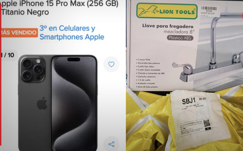 Joven compra un iPhone 15 Pro Max por Mercado Libre y recibe una llave de agua