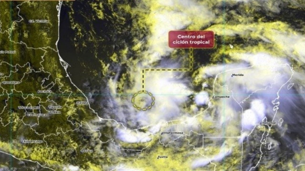 Se forma potencial ciclón tropical uno al sur del Golfo De México; anuncia Conagua