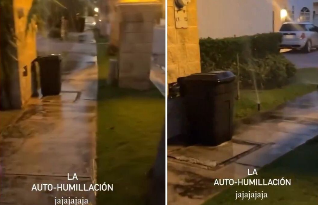 VIDEO: Mujer se sorprende al ver que “solo llovía de un lado” y en realidad se trataba de un aspersor