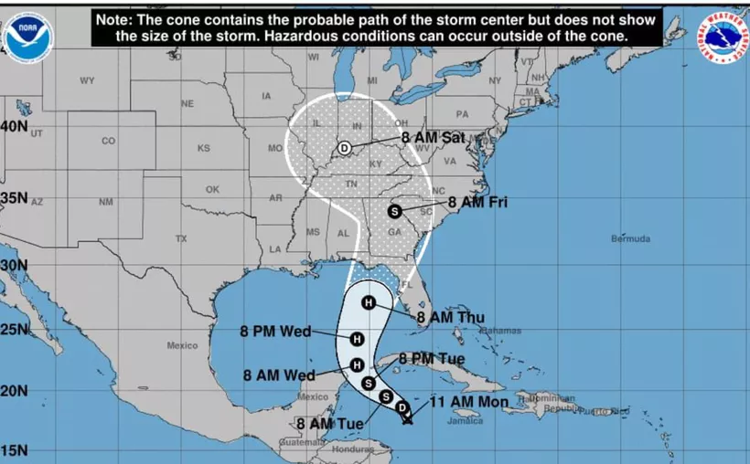 Potencial ciclón tropical “Nueve” se forma cerca de Quintana Roo