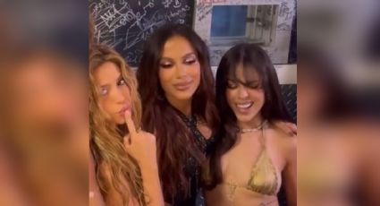 Shakira es captada junto a Danna Paola, Anitta y Lele Pons grabando video musical