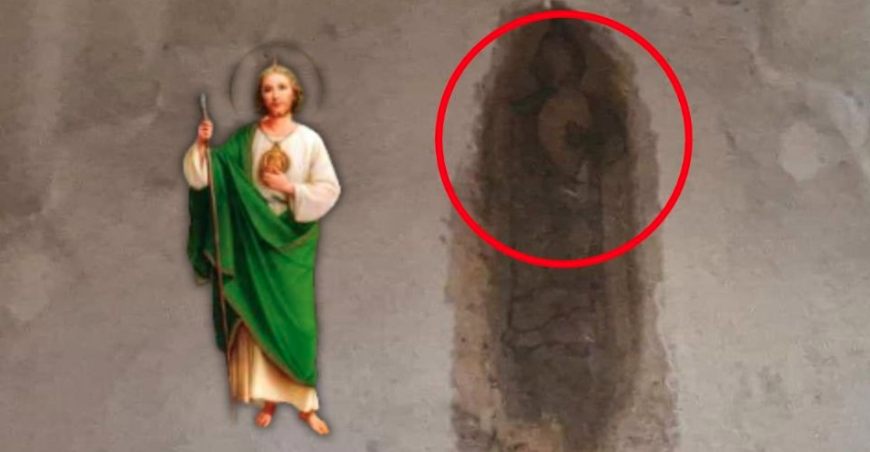 “Milagro”, aparece imagen de San Judas Tadeo en la pared de una casa