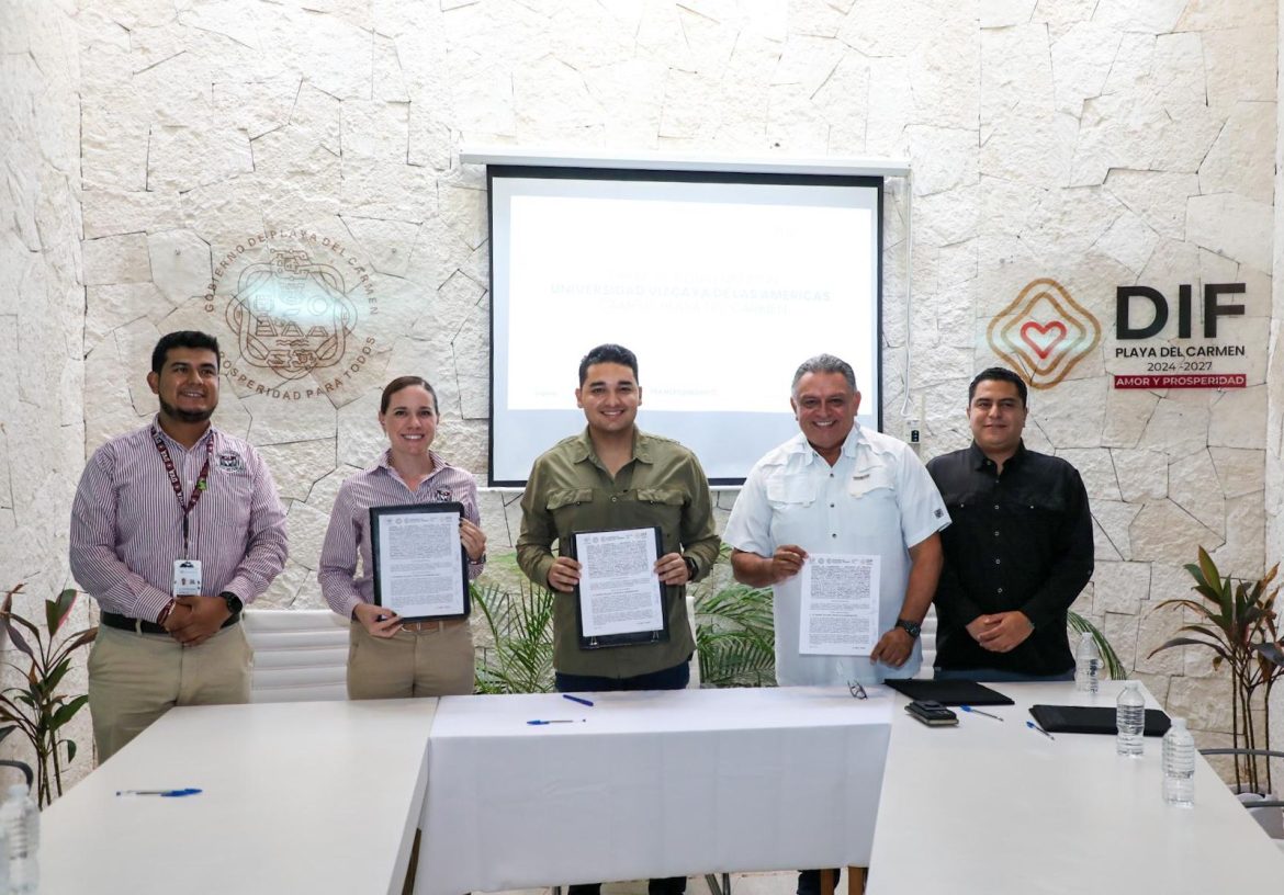 convenio entre DIF Playa del Carmen y Universidad Vizcaya