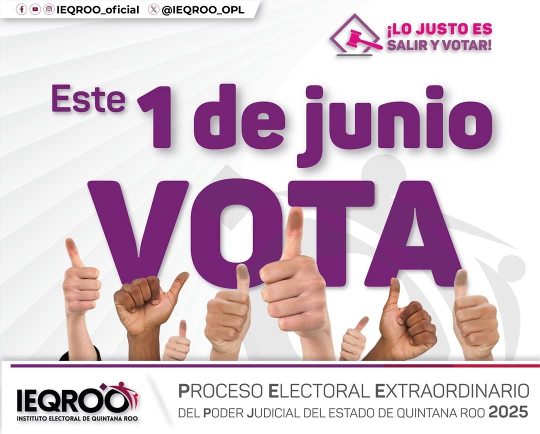 El IEQROO, listo para la jornada electoral de magistraturas y jueces