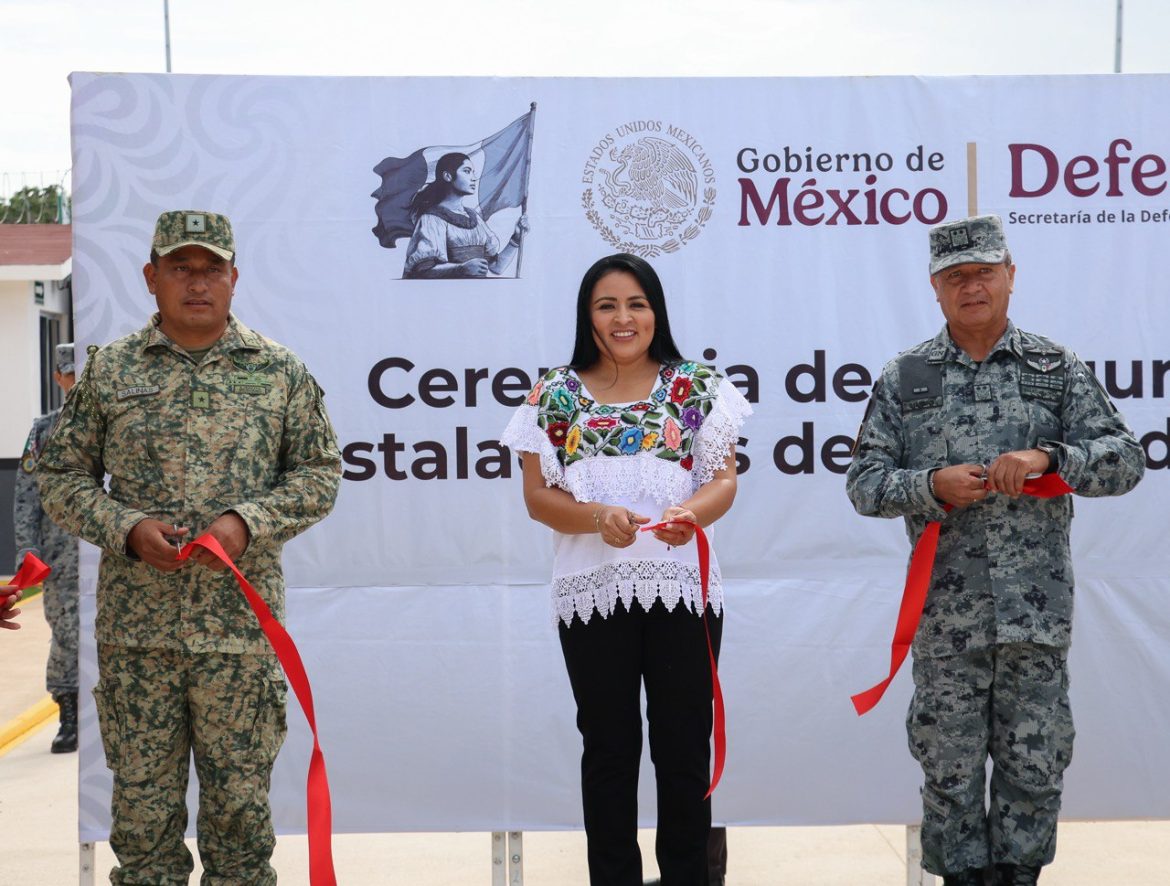 Asiste Blanca Merari a la inauguración de las instalaciones de la guardia nacional en Leona Vicario
