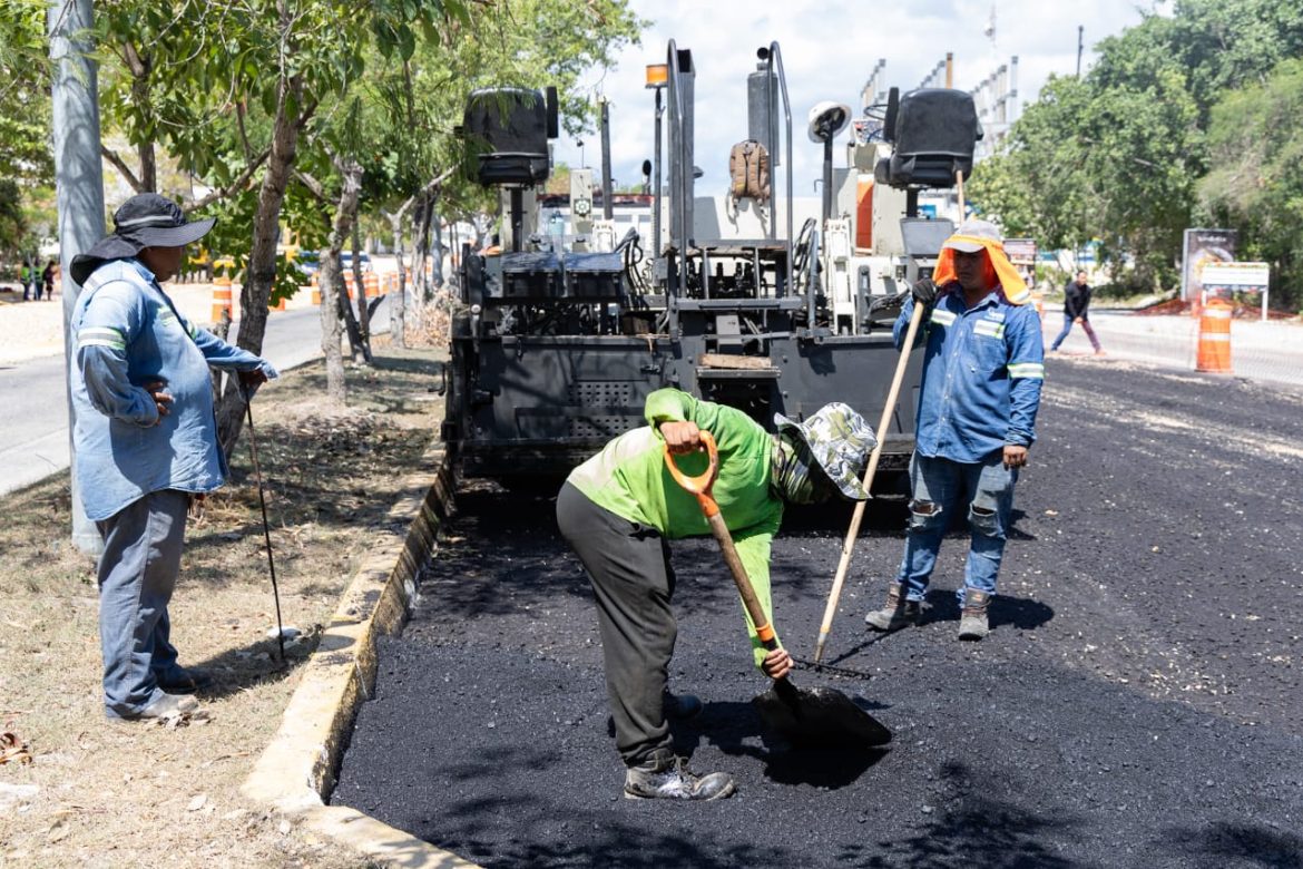 repavimentación del Arco Vial en Playa del Carmen con inversión cercana a 25 millones de pesos
