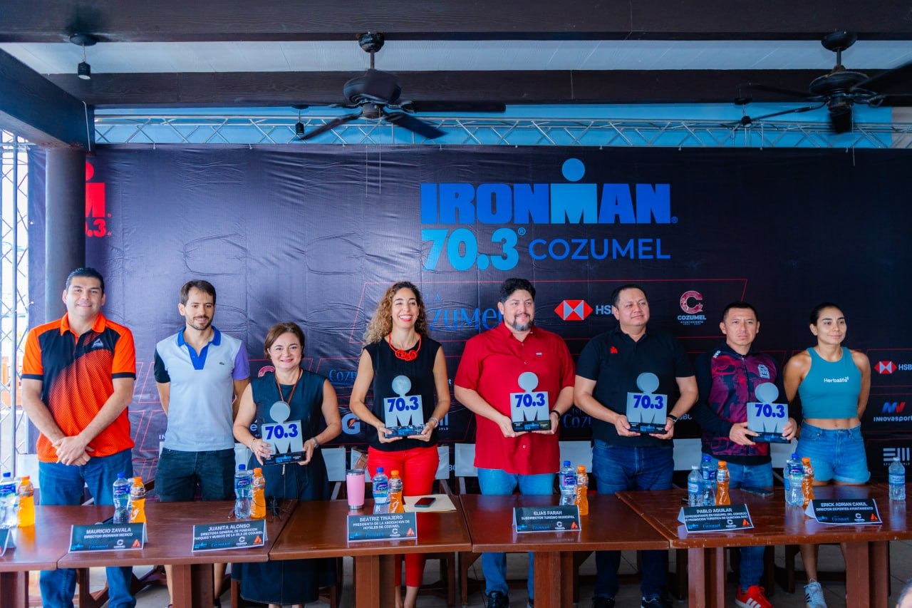 Todo listo en el Parque Chankanaab de Cozumel para el Ironman 70.3