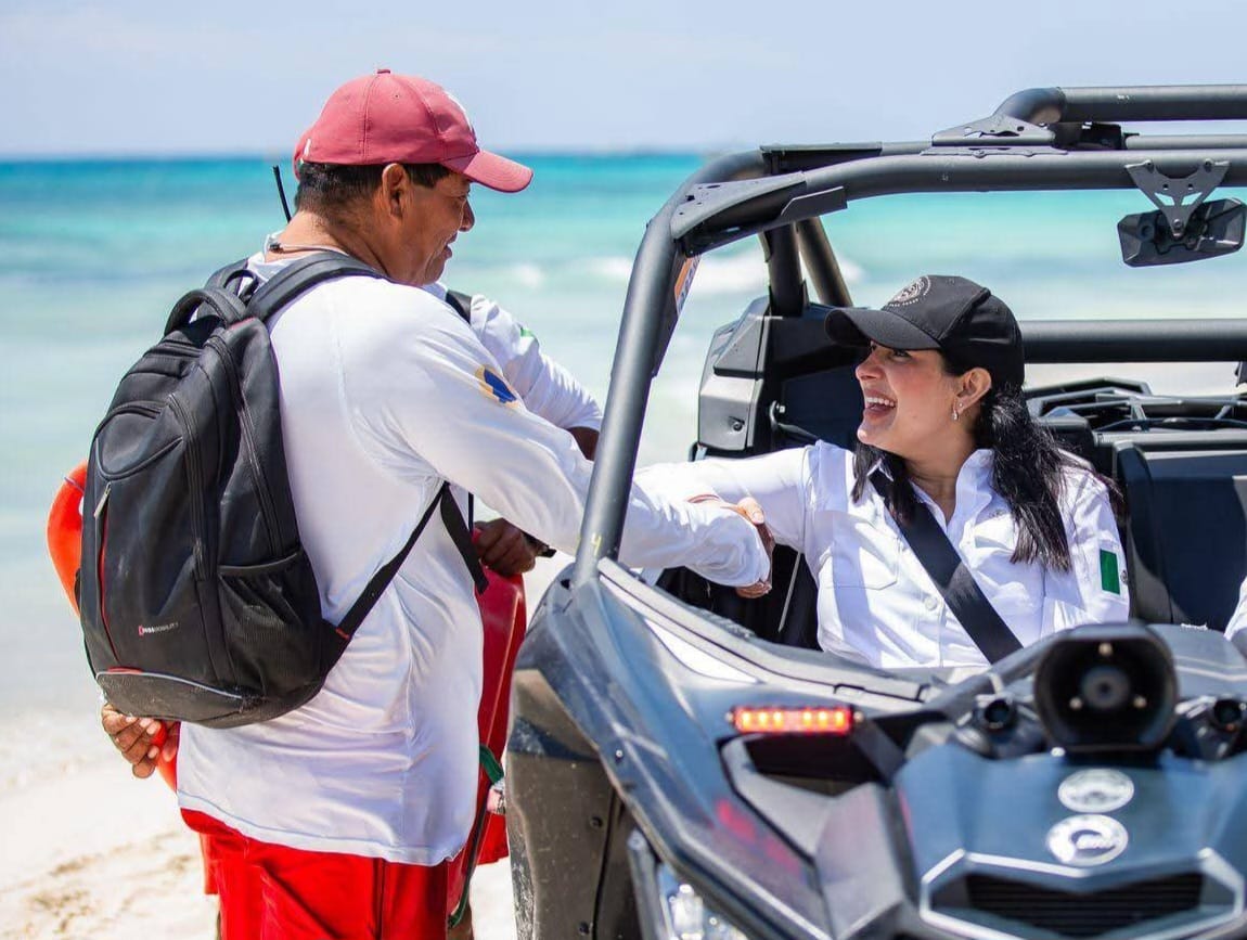 Estefanía Mercado fortalece la seguridad y prevención en las playas