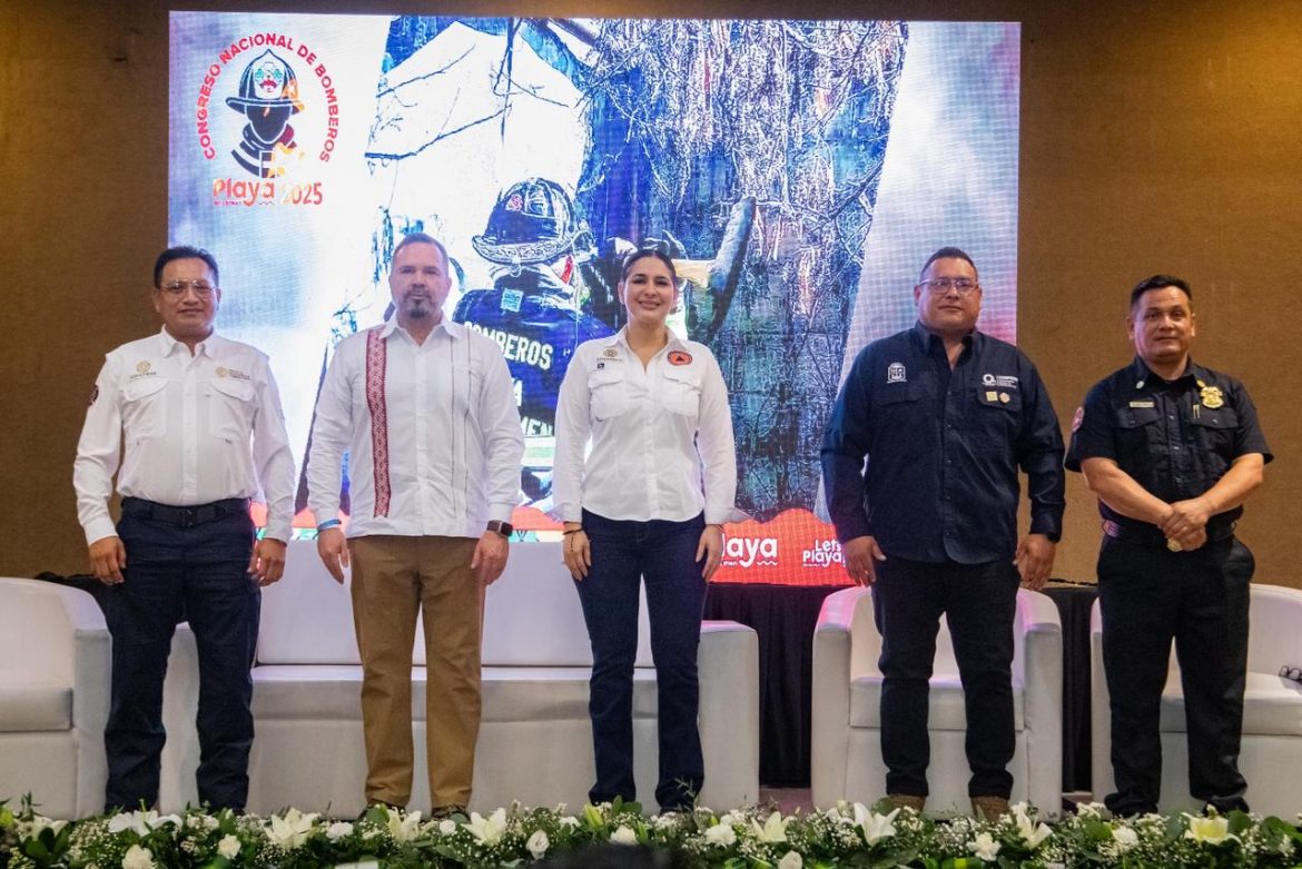 Inaugura Estefanía Mercado el Congreso Nacional de Bomberos