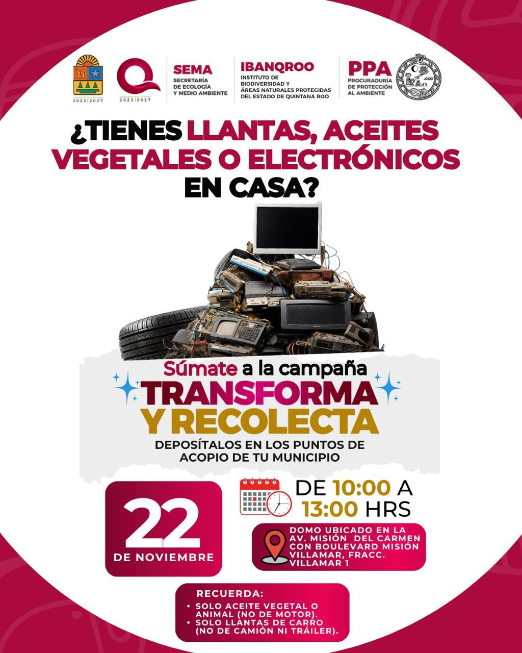 campaña ambiental Transforma y Recolecta