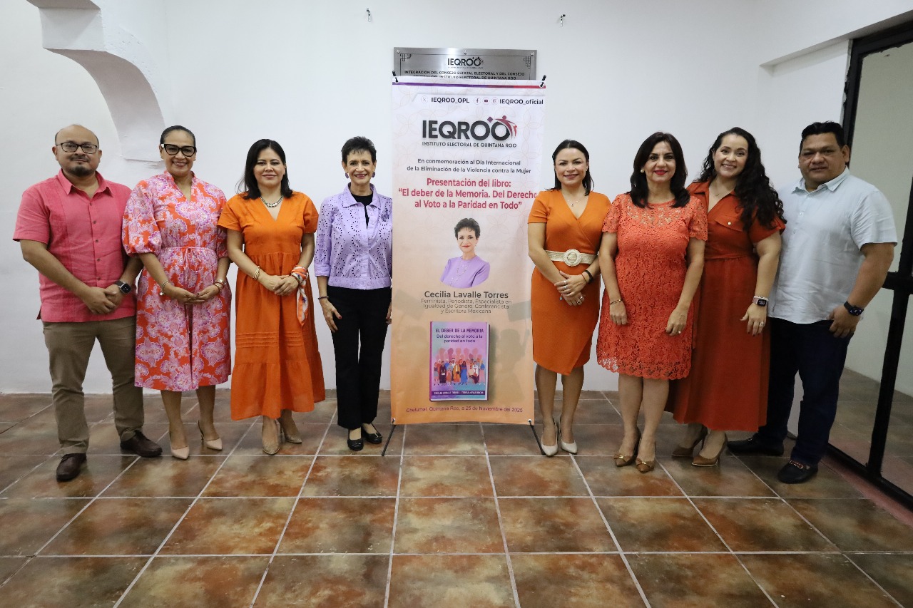 IEQROO presenta el libro: "El deber de la memoria: Del derecho al voto a la paridad de todo"