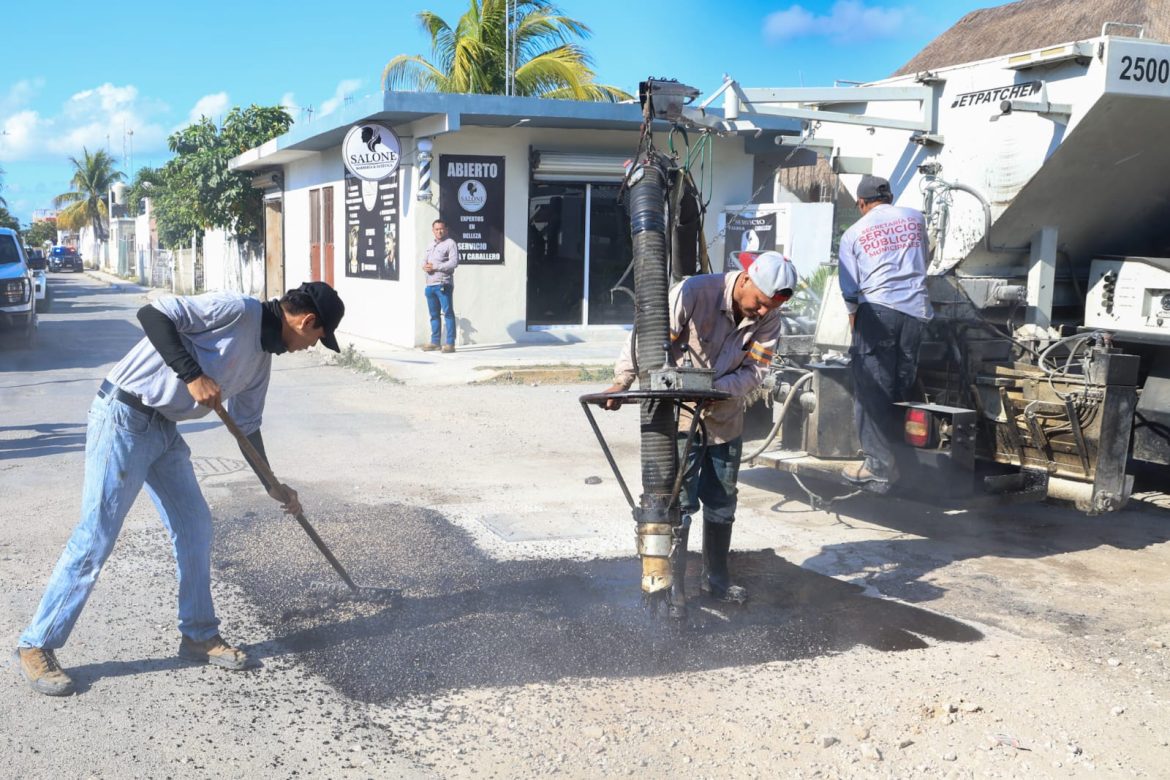 Supervisa Estefanía Mercado Mega Brigada de Servicios Públicos en Puerto Aventuras