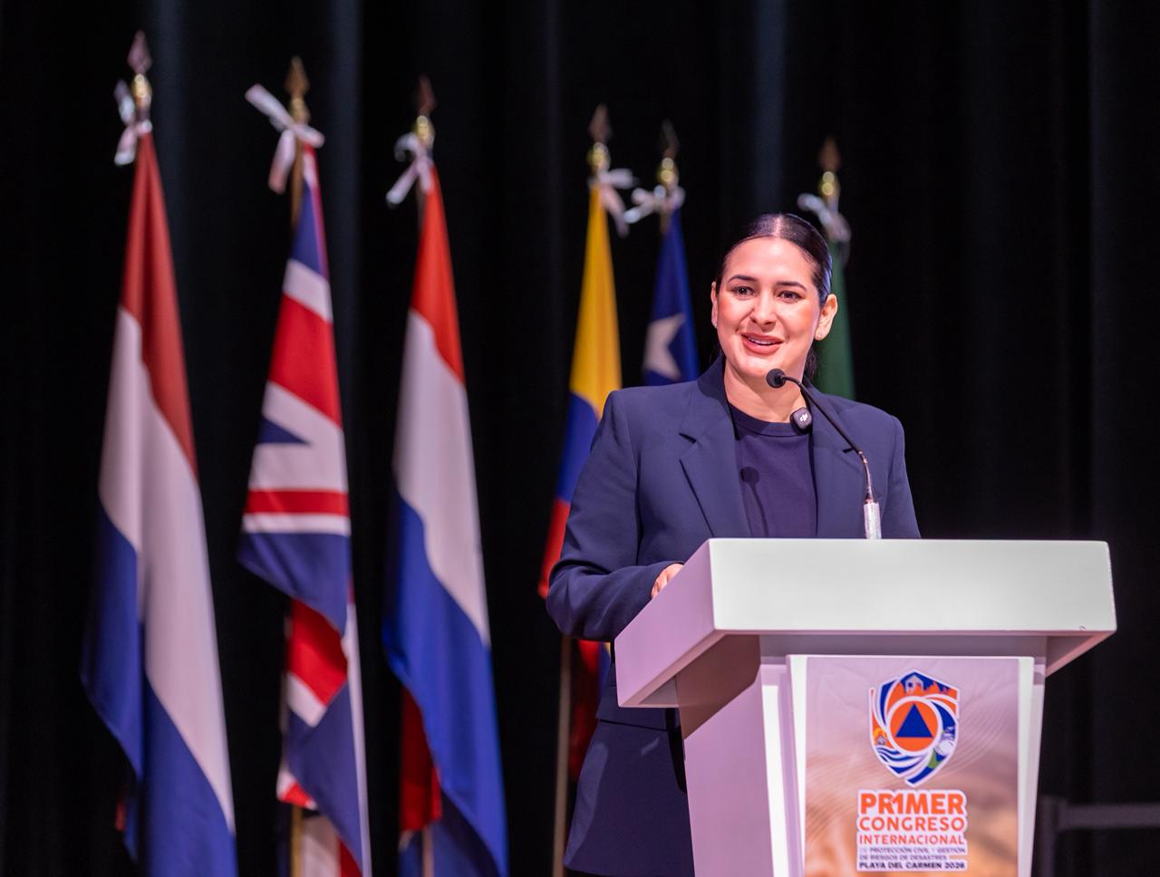Estefanía Mercado coloca a Playa del Carmen como epicentro global de la gestión de riesgos con el Primer Congreso Internacional de Protección Civil